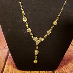 Green Floral Statement Necklace